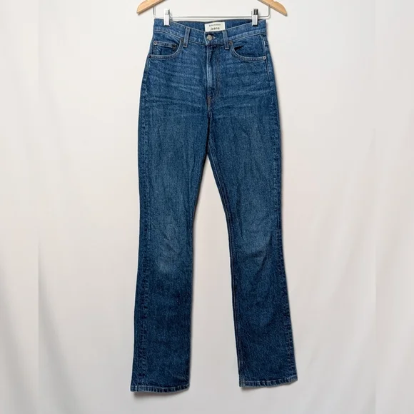 REFORMATION Cindy Bootleg / Peyton Flare Wide Leg Jeans La Jolla Blue 24 - Picture 6 of 11